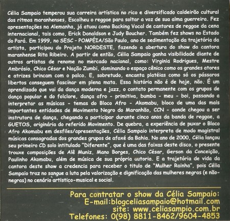 Encarte do Cd Oyá